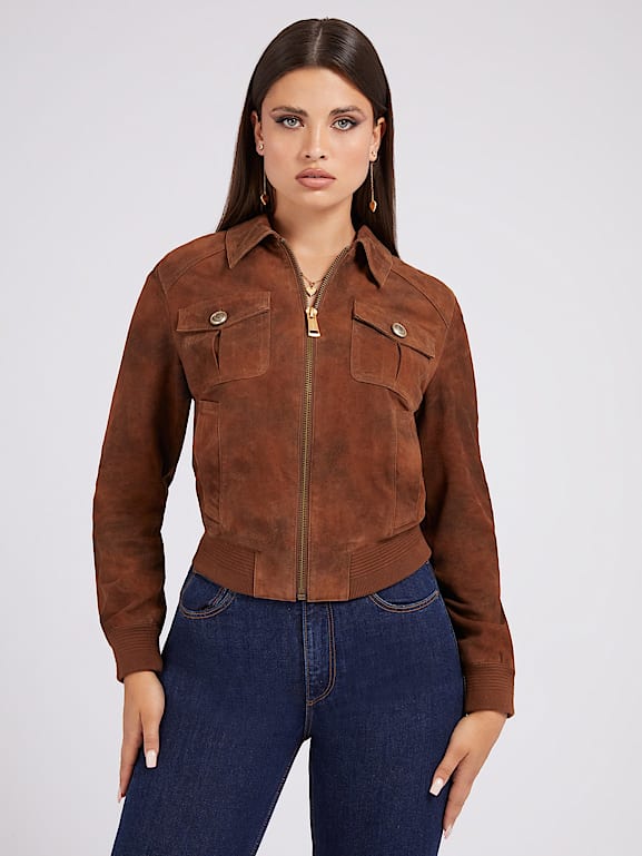 Veste en cuir veritable best sale