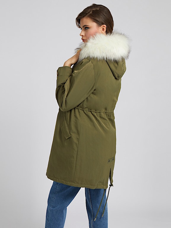 Guess green parka store