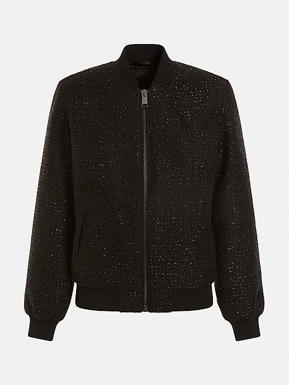 Guess sequin bomber jacket hot sale