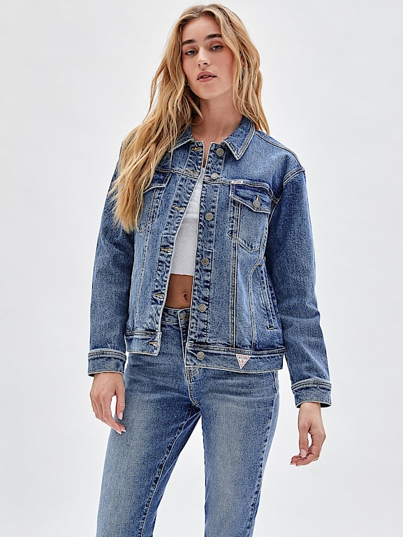 Veste en jean guess femme clearance