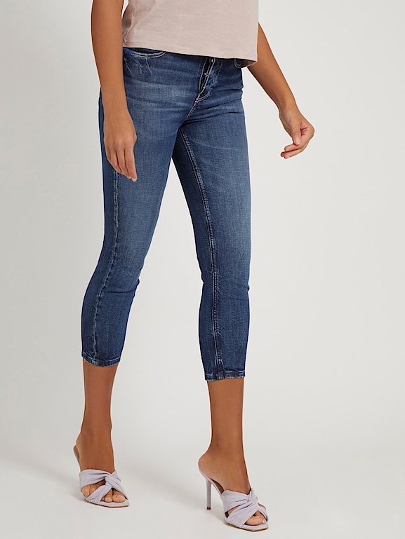 cursief koffer Symmetrie Skinny fit capri jeans Dames | GUESS® Eerdere collecties