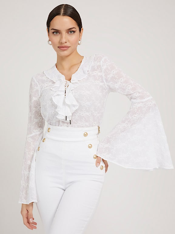 Guess white blouse online