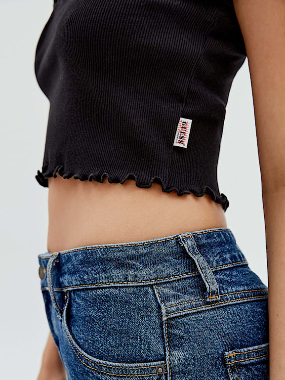 Guess black store crop top
