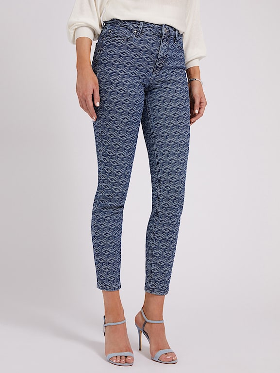 All over logo denim pant Women GUESS Past Collections