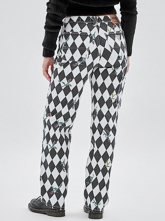 Checkerboard cargo trousers new arrivals
