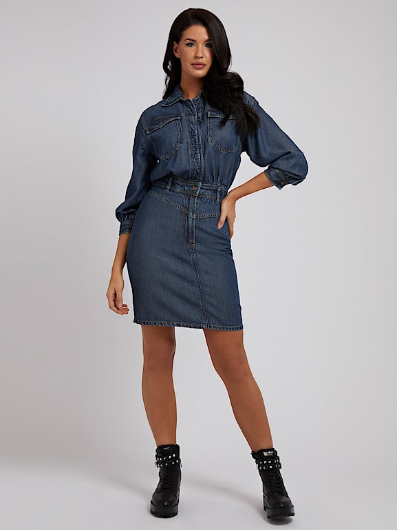 Robe jean ceinture clearance