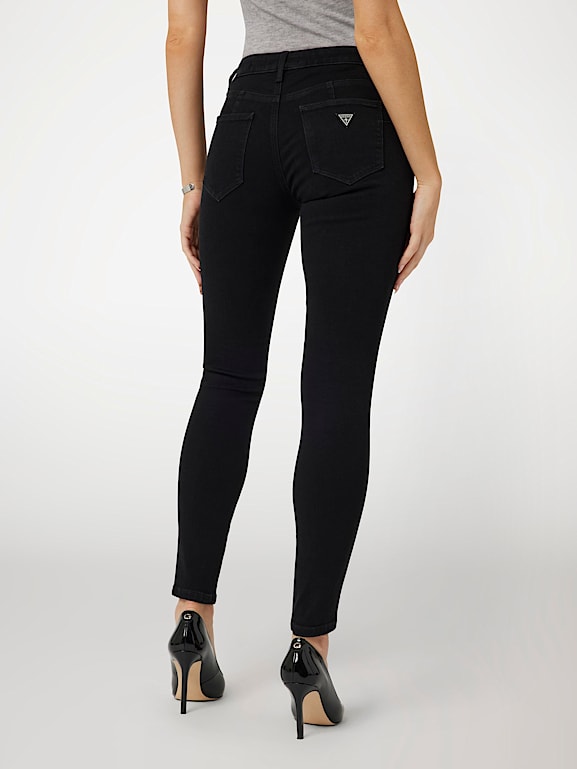 Guess black jeans women hot sale