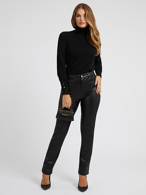 Pantaloni ecopelle shop guess