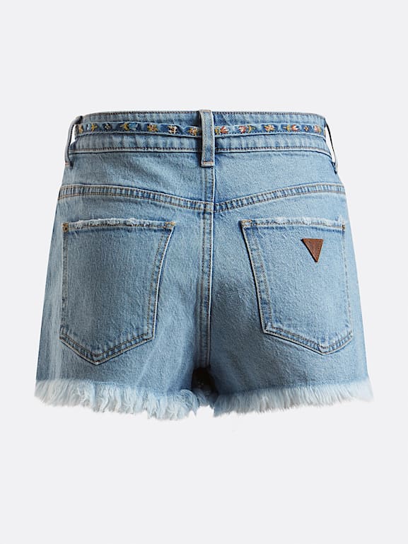 GUESS Short vaquero con dobladillo sin terminaci n