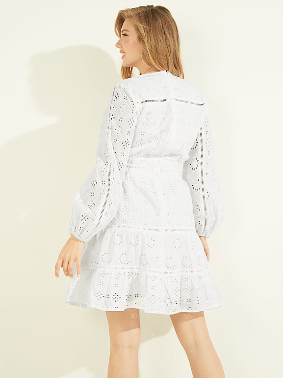 Long eyelet dress sale