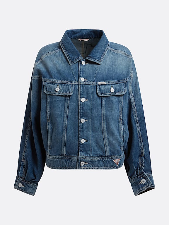 Veste en jean brodée dos best sale