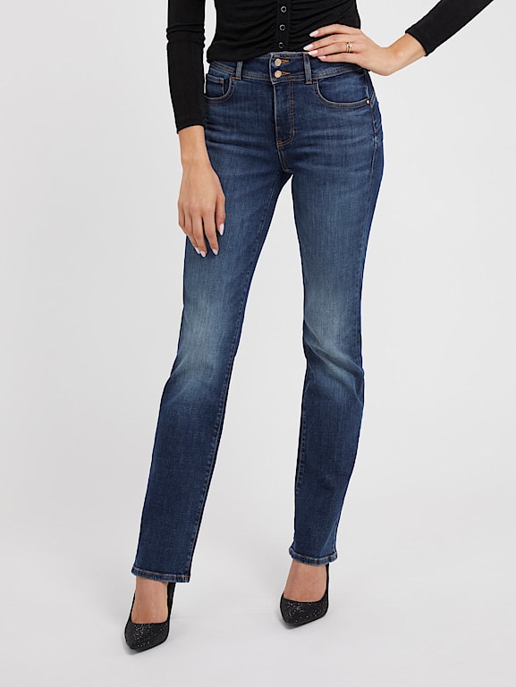 GUESS® High rise straight denim pant Women