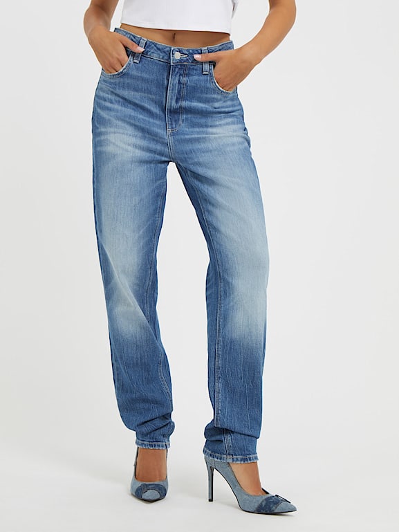 Mom jeans online taille haute