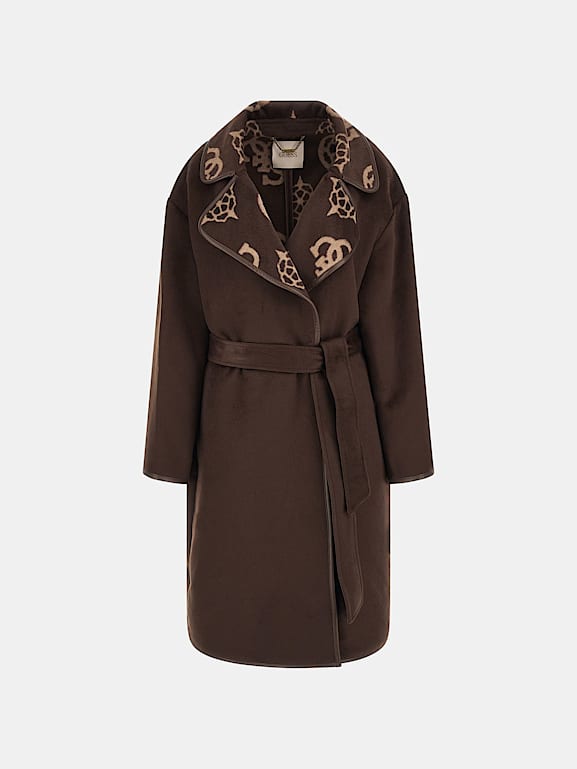 Louis Vuitton BELTED DOUBLE FACE HOODED WRAP COAT