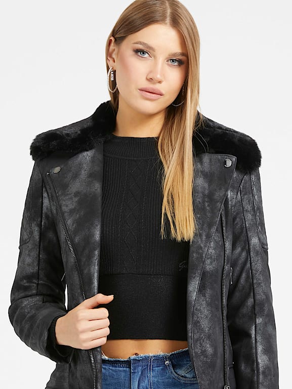 Giacca similpelle guess online