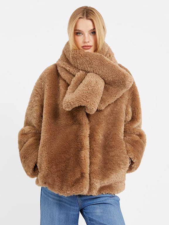 Veste fourrure synthétique femme sales