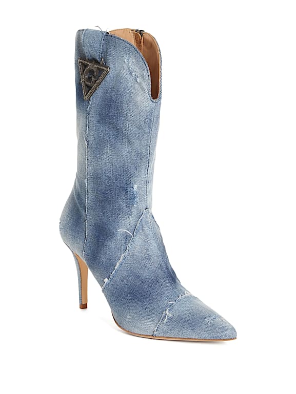 Guess denim boots cheap