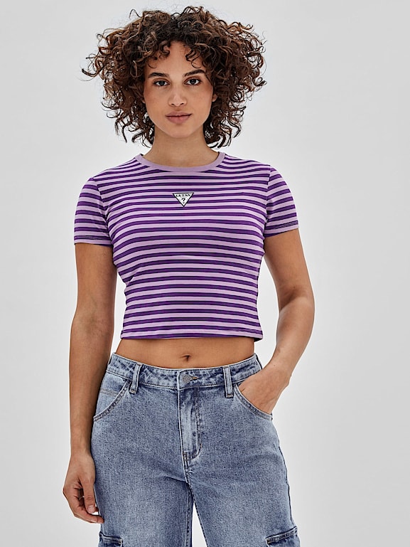 Tee shirt guess rayé femme cheap