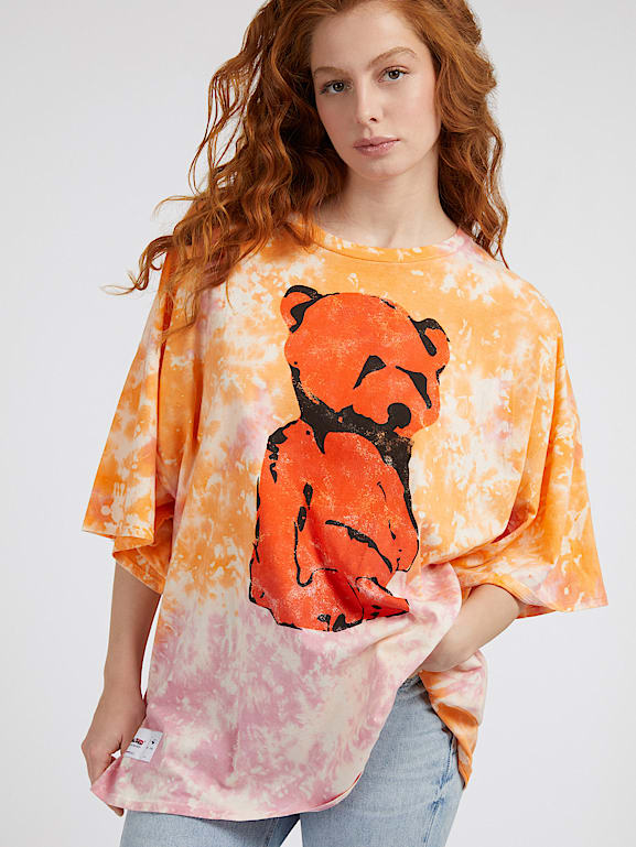 GUESS Camiseta larga tie dye