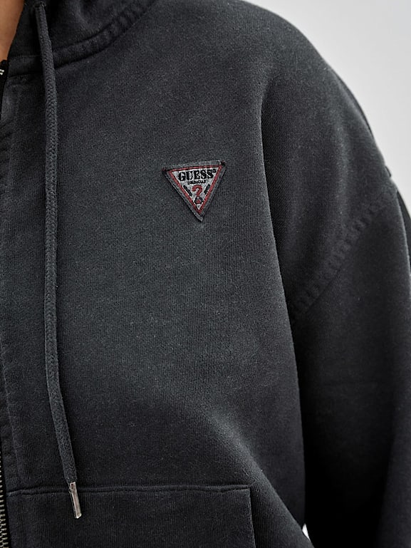 Guess triangle logo hoodie outlet
