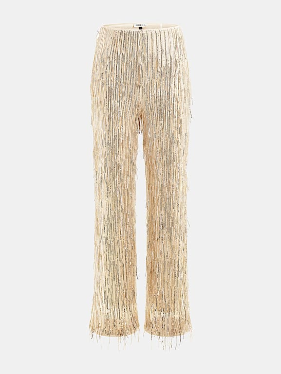 GUESS Fringes with sequins pant Women