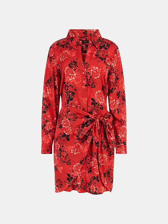 Guess red floral dress outlet