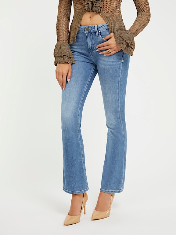 Jean évasé taille haute femme shop