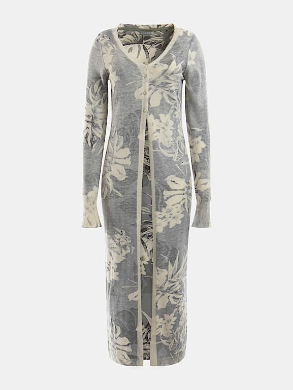 Lace longline cardigan outlet