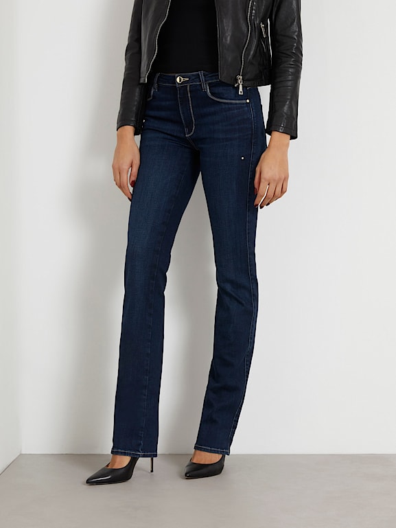 GUESS Pantal n vaquero recto de tiro medio Mujer