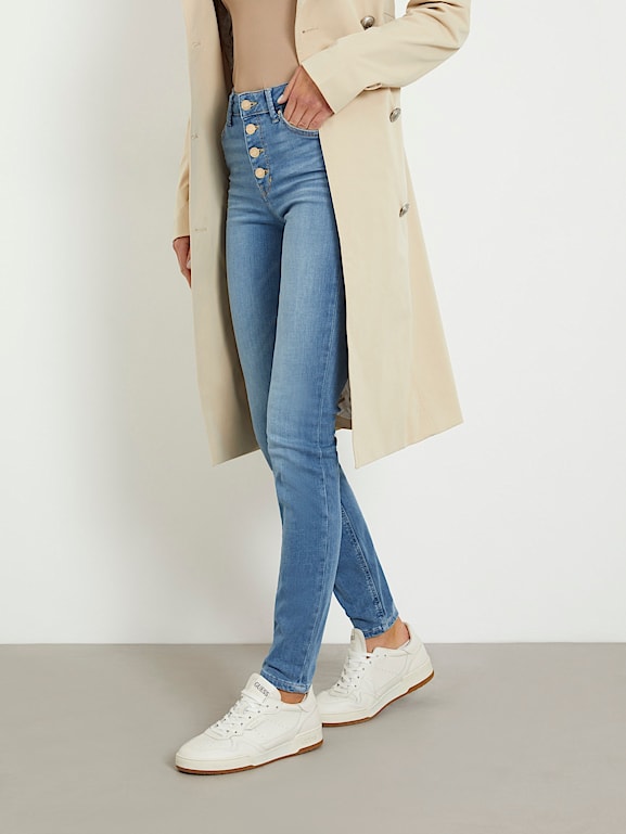 Jean femme boutons apparents shop