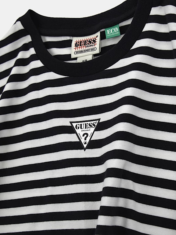 Guess t shirt rayé on sale