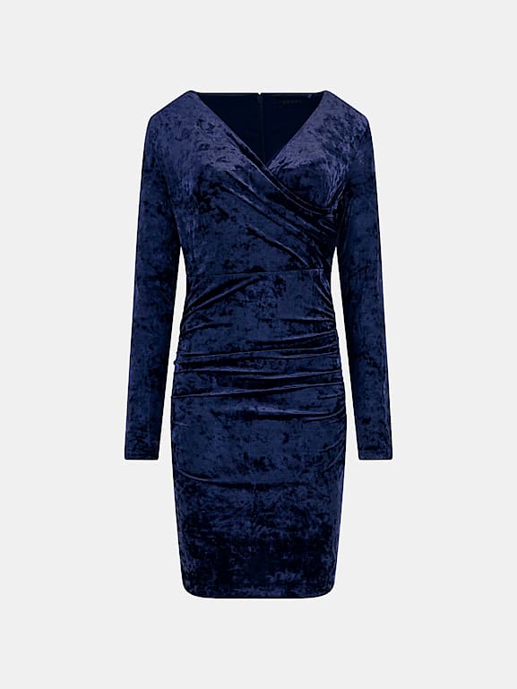 Wallis blue velvet dress top