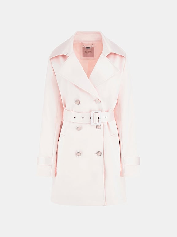 Guess pink trench clearance coat