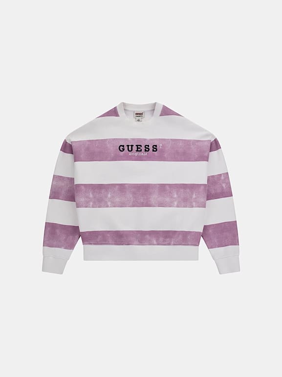  GUESS Sudadera activa de manga larga con logotipo bordado para  mujer, blanco, (White Blush) : Ropa, Zapatos y Joyería