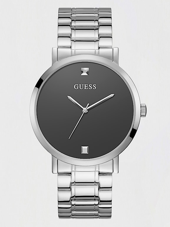 Guess watch men silver clearance