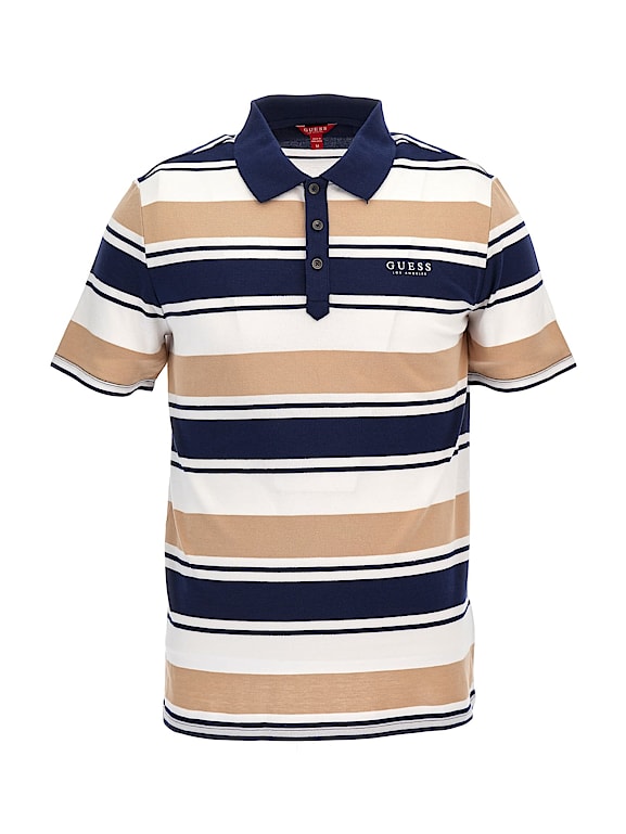 Guess striped polo clearance