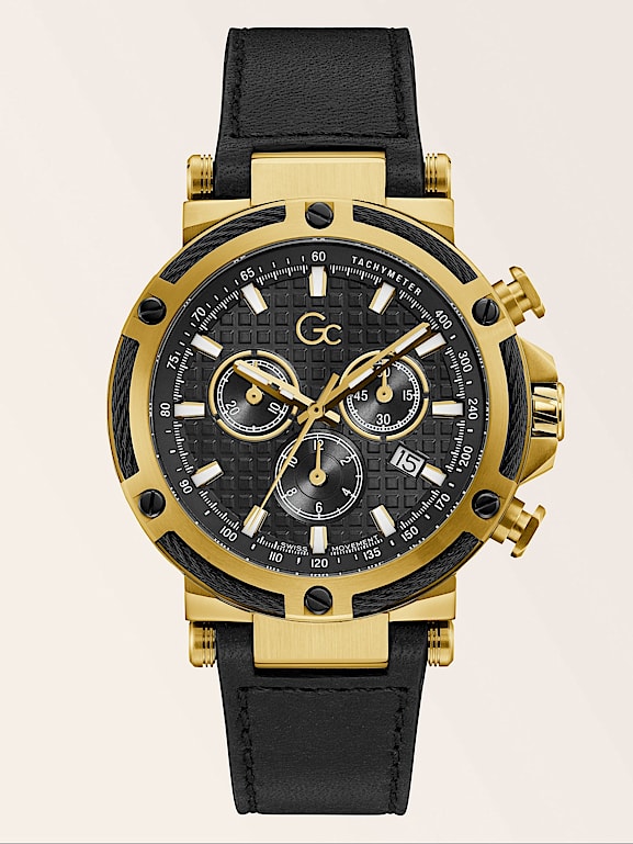 Gc watches leather strap deals