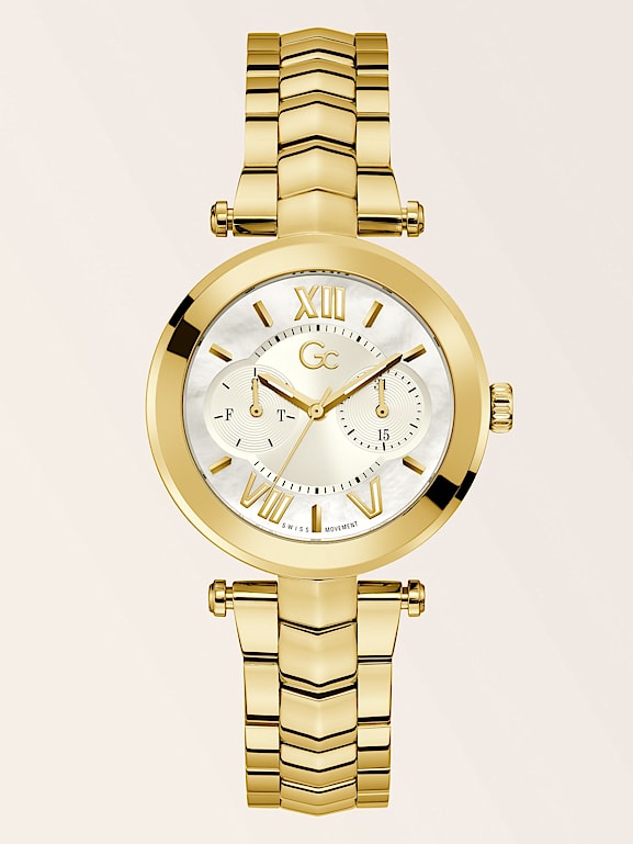 RELOJ GUESS CON DATARIO DORADO