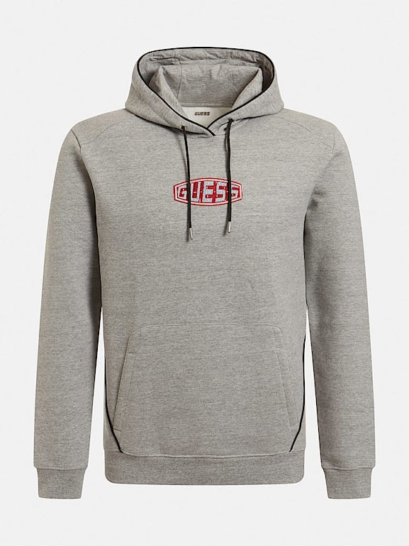 Grey guess hoodie cheap