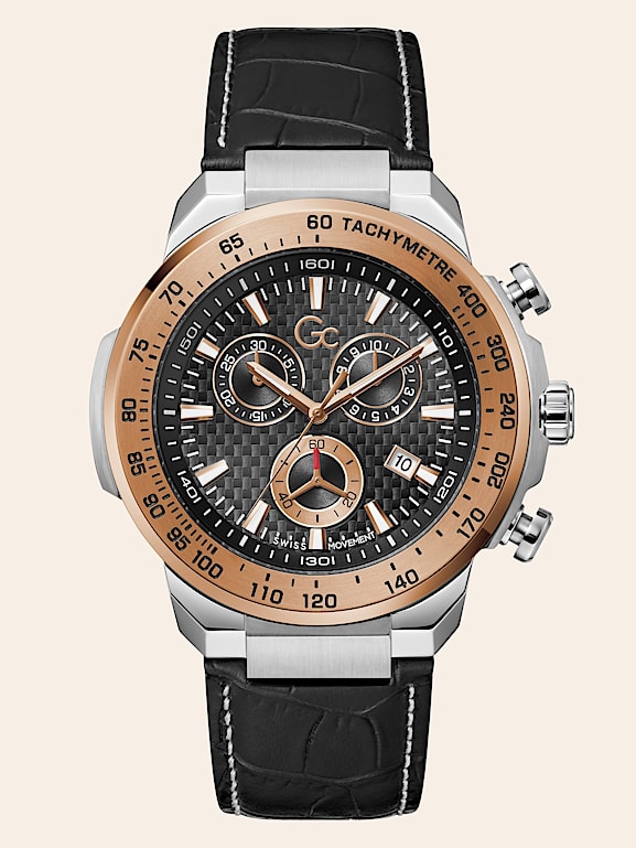Guess watches leather best sale