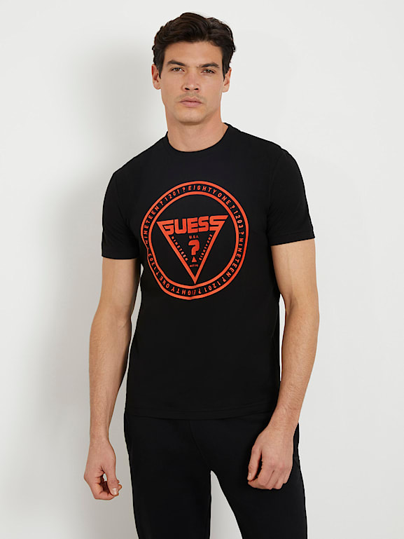 Front logo print t shirt GUESS Official Website