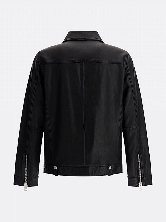 GUESS Chaqueta de piel aut ntica Hombre
