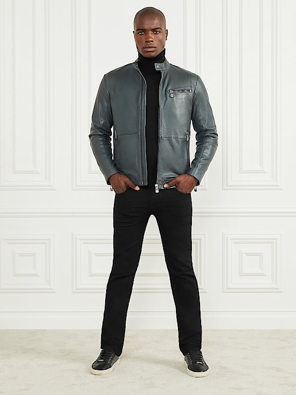MARCIANO by GUESS® Genuine Leather Biker Jacket
