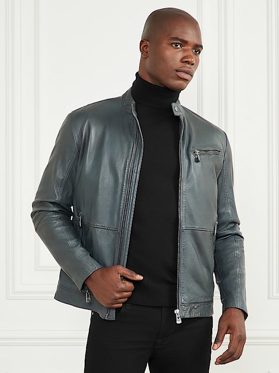 MARCIANO by GUESS® Genuine Leather Biker Jacket