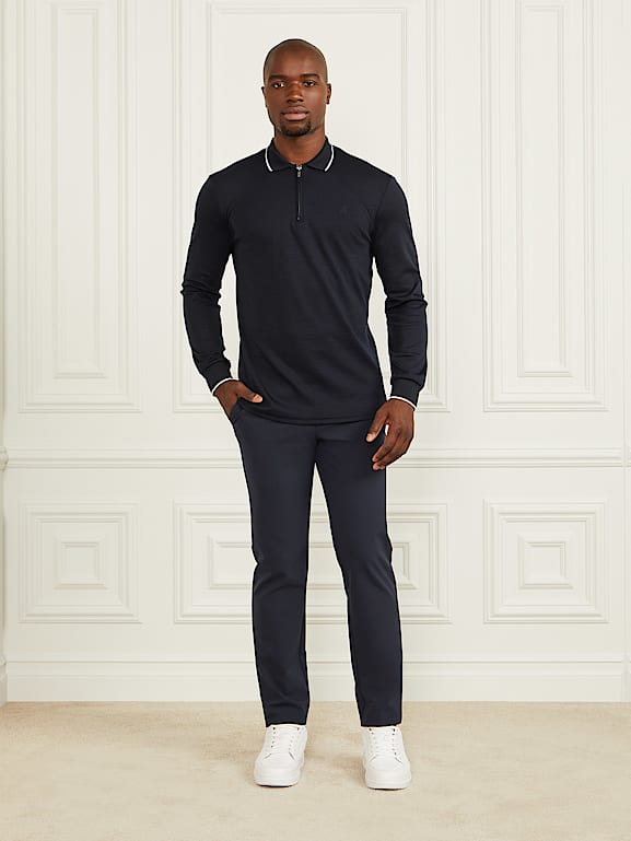 MARCIANO by GUESS® Long-Sleeve Zip Polo