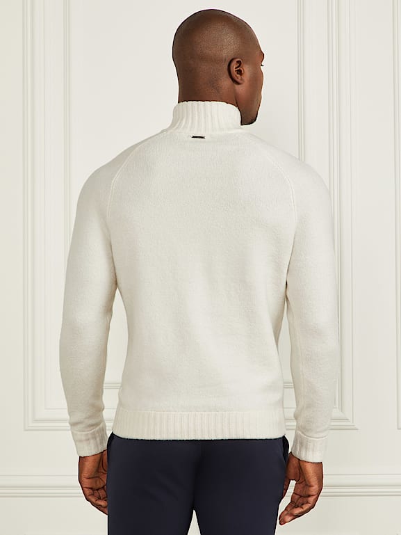 MARCIANO by GUESS® Eco Half-Zip Cable Knit Sweater