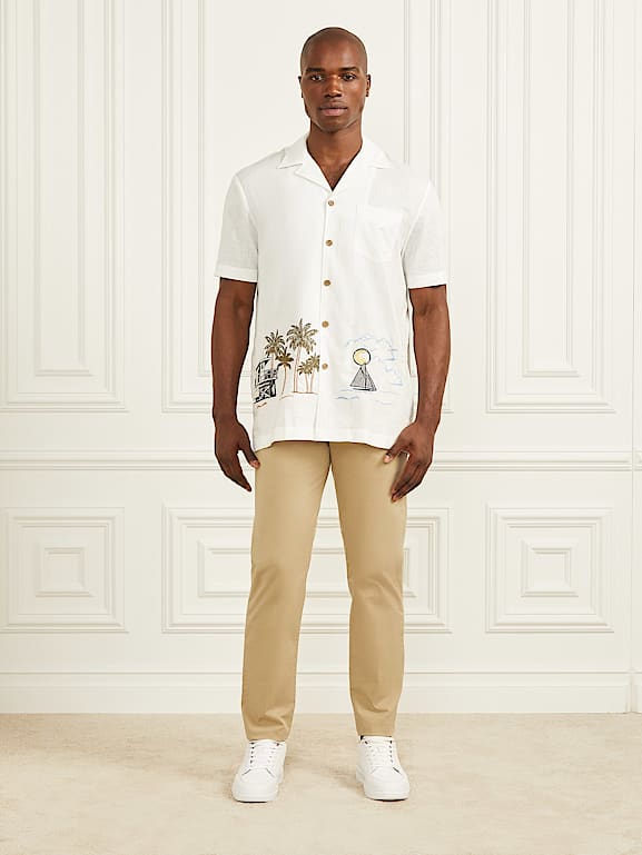 MARCIANO by GUESS® Eco Billy Embroidered Bowling Shirt