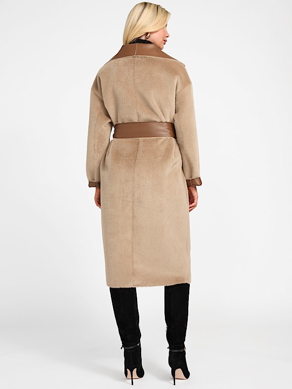 marno Inés coat イネスコート MARCIANO by GUESS® Ines Reversible Faux-Leather Coat