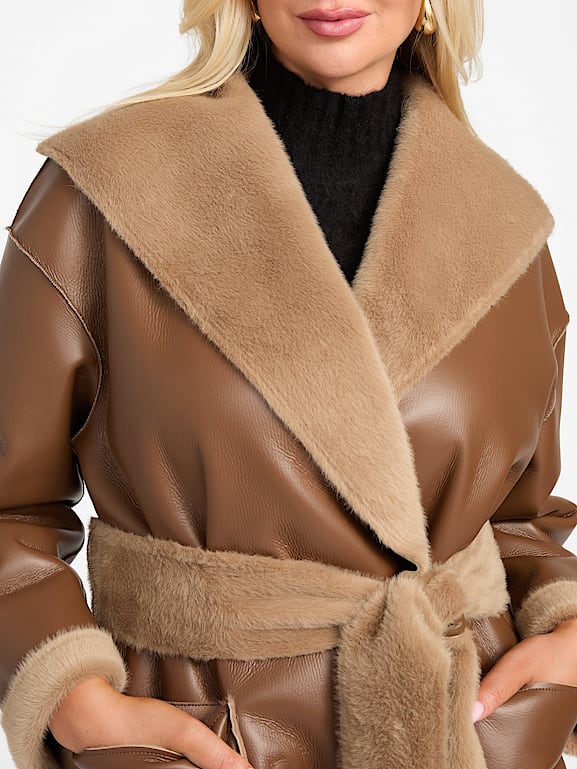 MARCIANO by GUESS® Ines Reversible Faux-Leather Coat