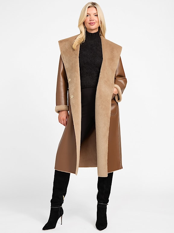 MARCIANO by GUESS® Ines Reversible Faux-Leather Coat